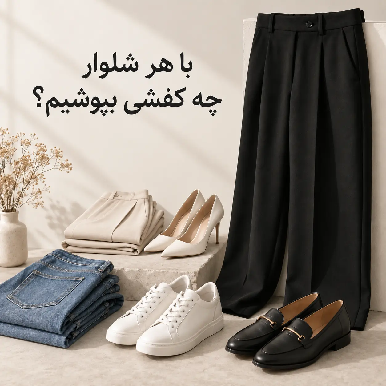 با هر شلوار چه کفشی بپوشیم؟ راهنمای ست‌کردن کفش زنانه با شلوار